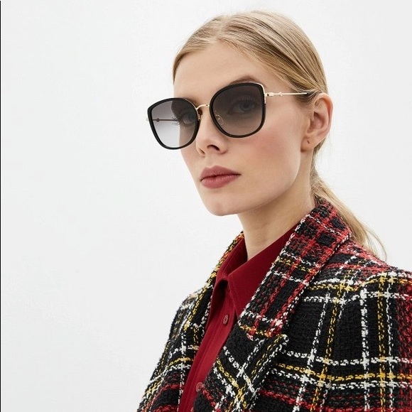 NEW GUCCI GG0606SK 002 SUNGLASSES GUCCI CAT EYE FRAME - Picture 2 of 14